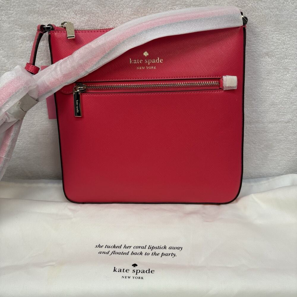 Kate Spade Sadie Pink Leather Crossbody Bag Purse - Picture 3 of 8